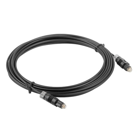 Światłowodowy kabel audio Toslink z siatki PVC, złoty