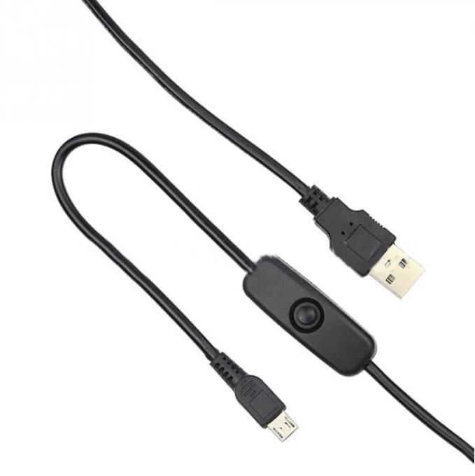 Mikro USB-datakabel med bryter 501-knapp